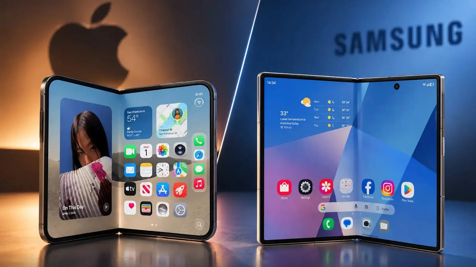 Samsung mainostaa Fold 8:ia näyttöviivalla iPhone Duoa vastaan
